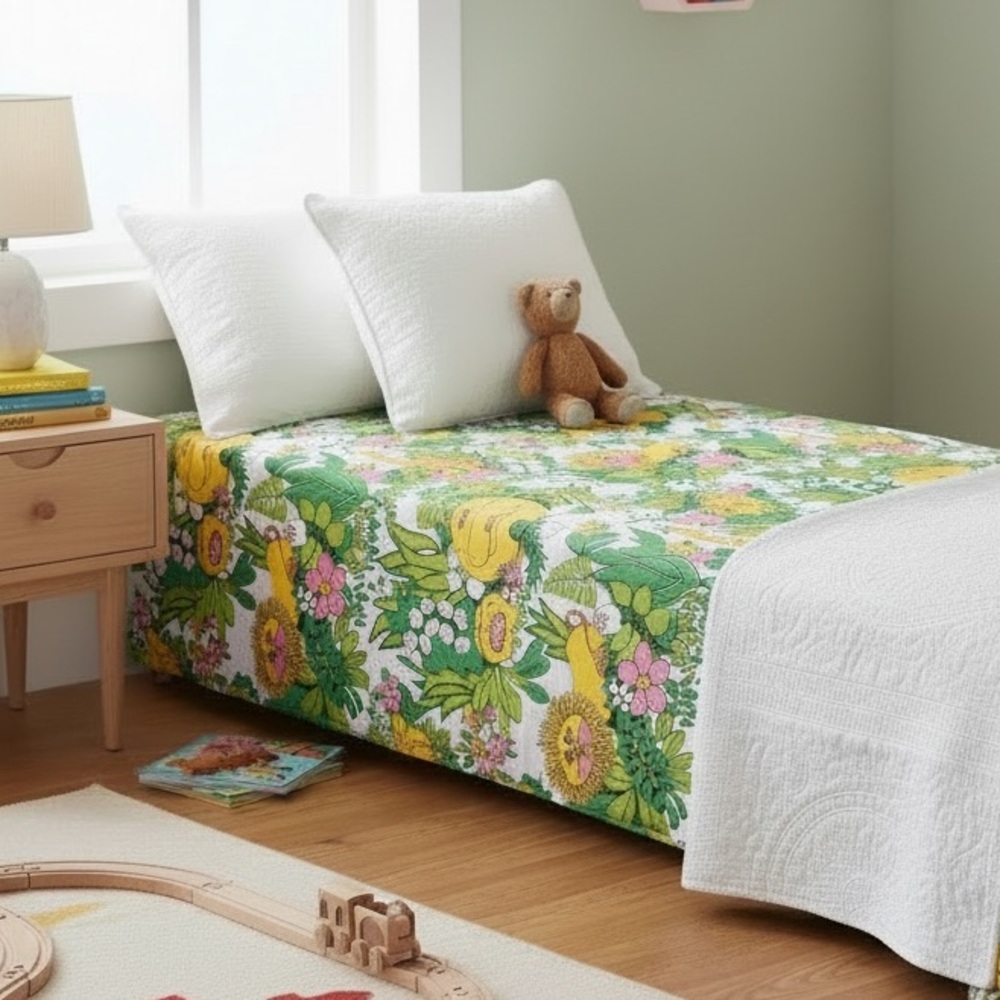 Vintage 70’s TexMade Safari Twin Flat Sheet